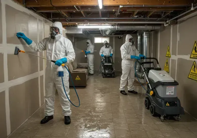 Basement Moisture Removal and Structural Drying process in Macon County, TN